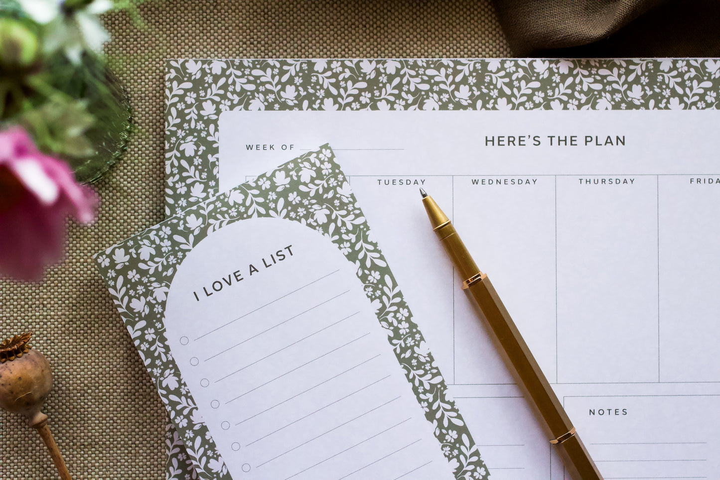 Ditsy Flora Weekly Planner