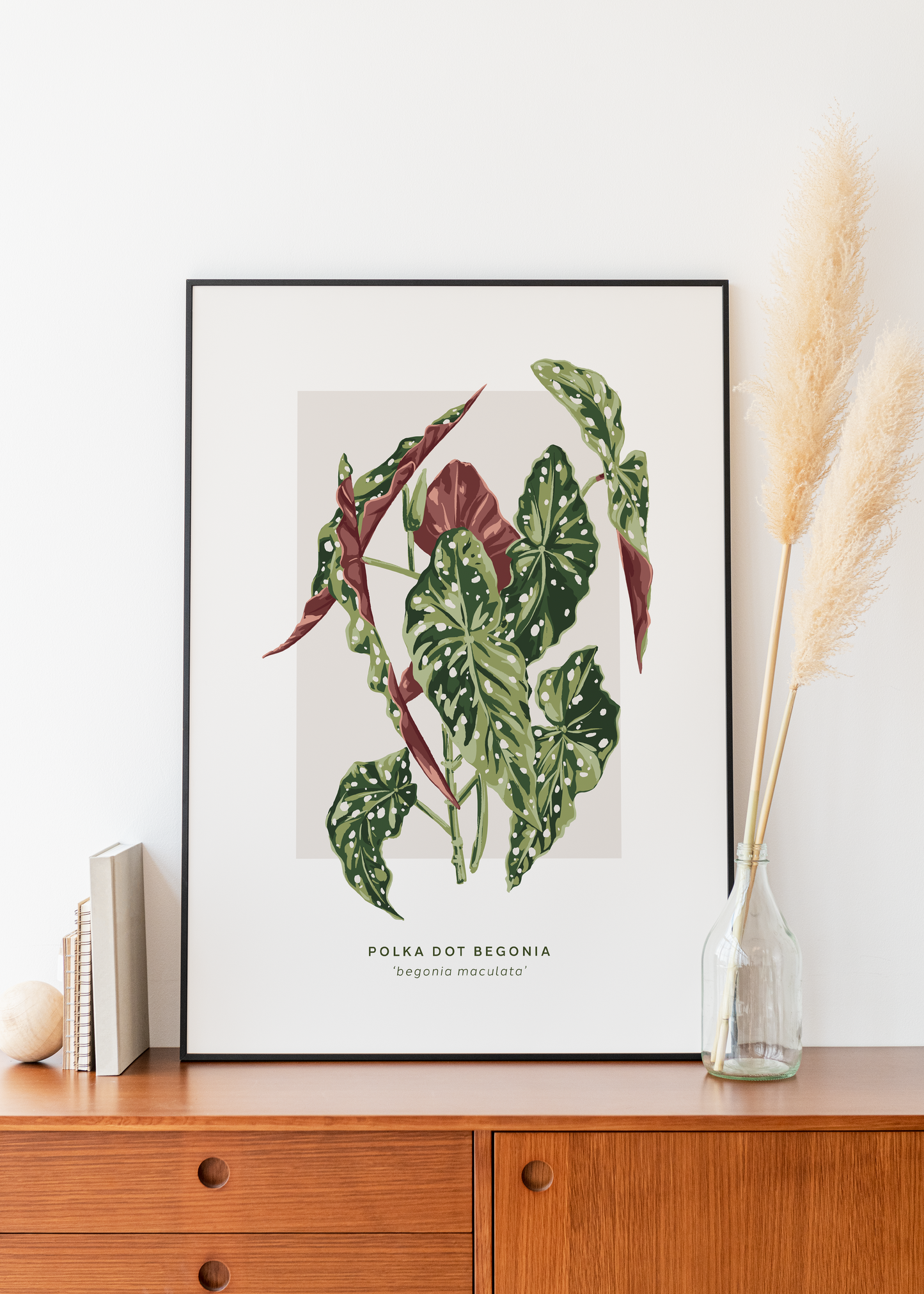 Polka Dot Begonia Print