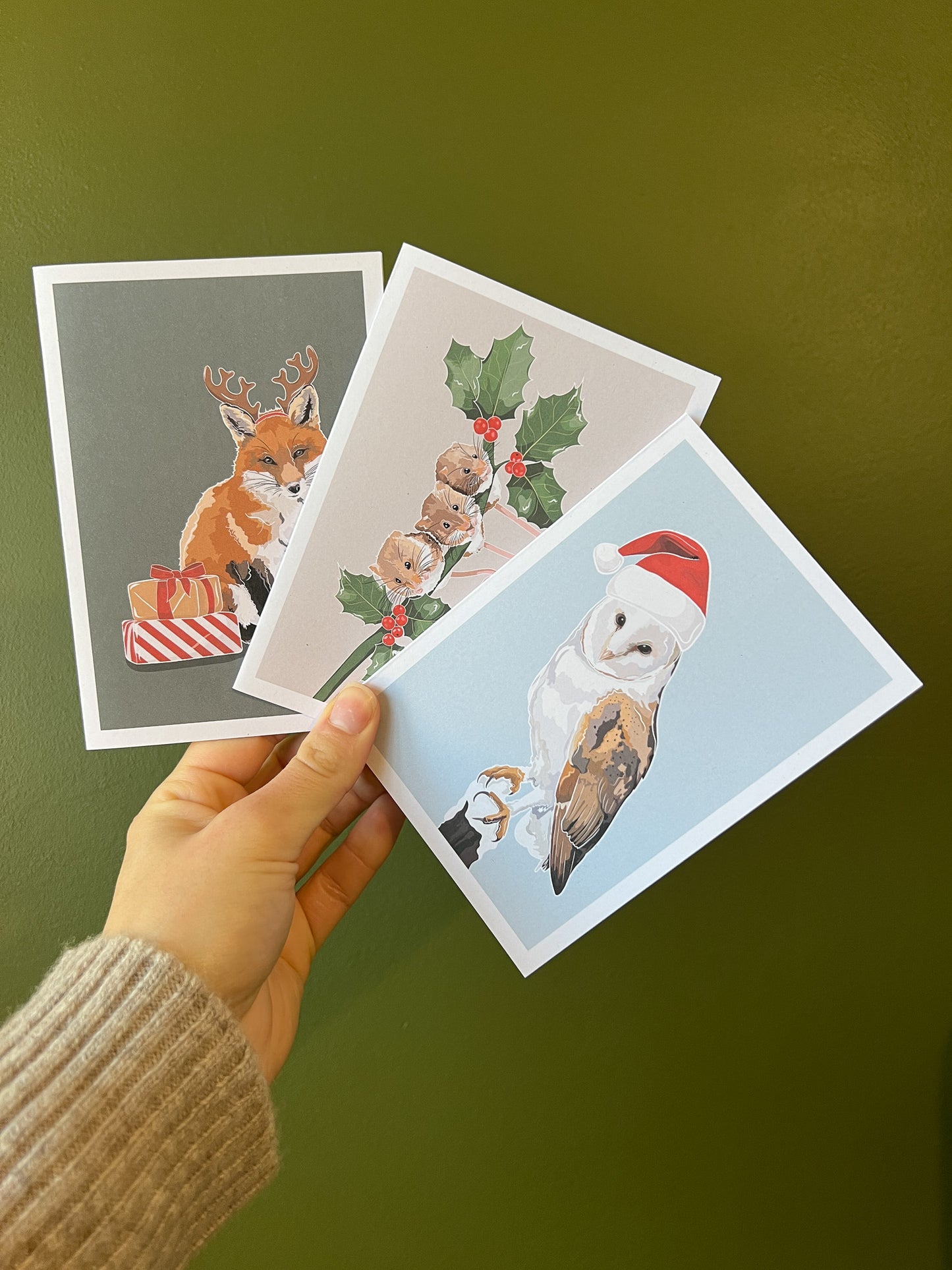 Squirrel & Presents Christmas Card