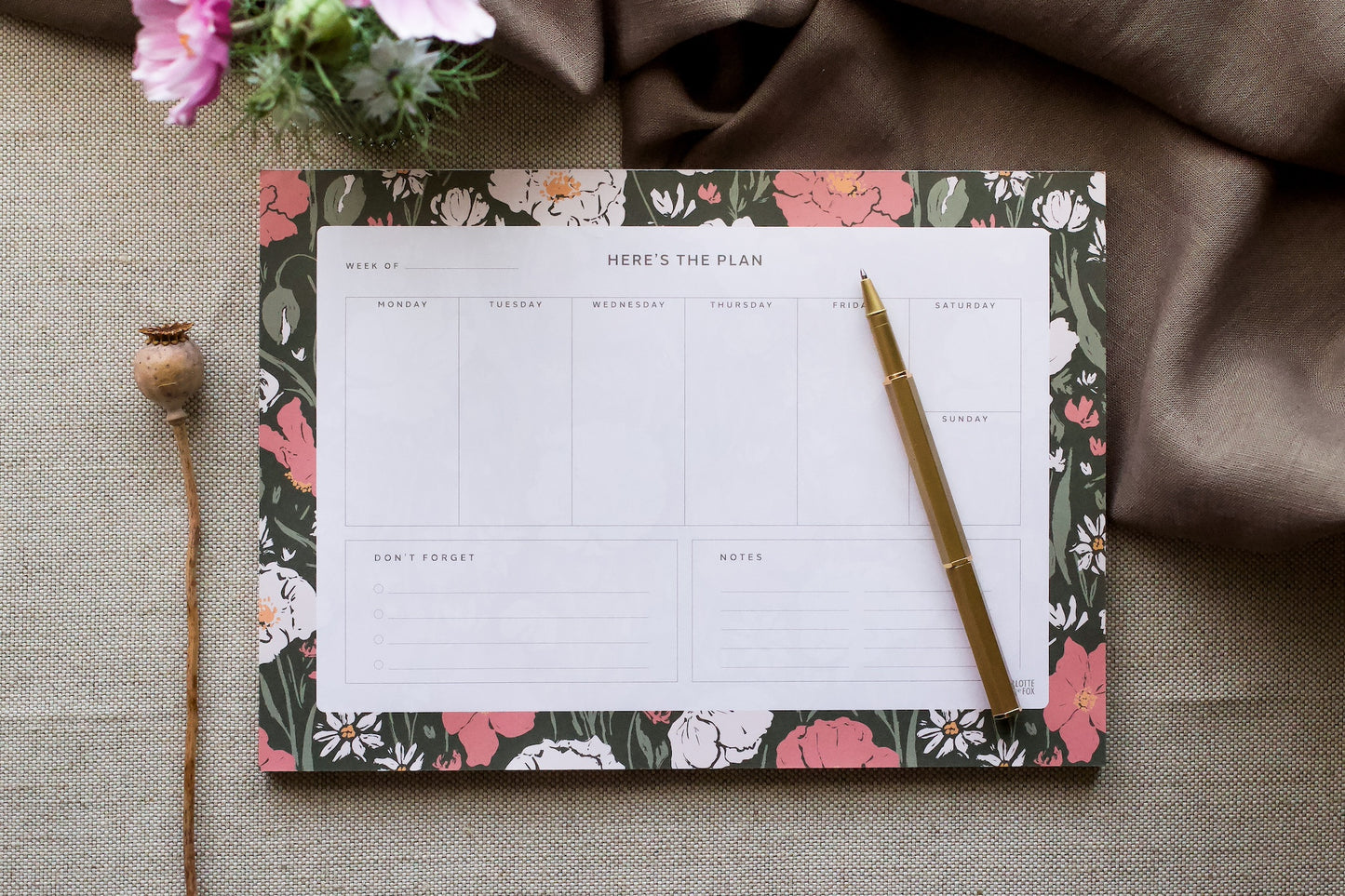 Cottage Garden Weekly Planner