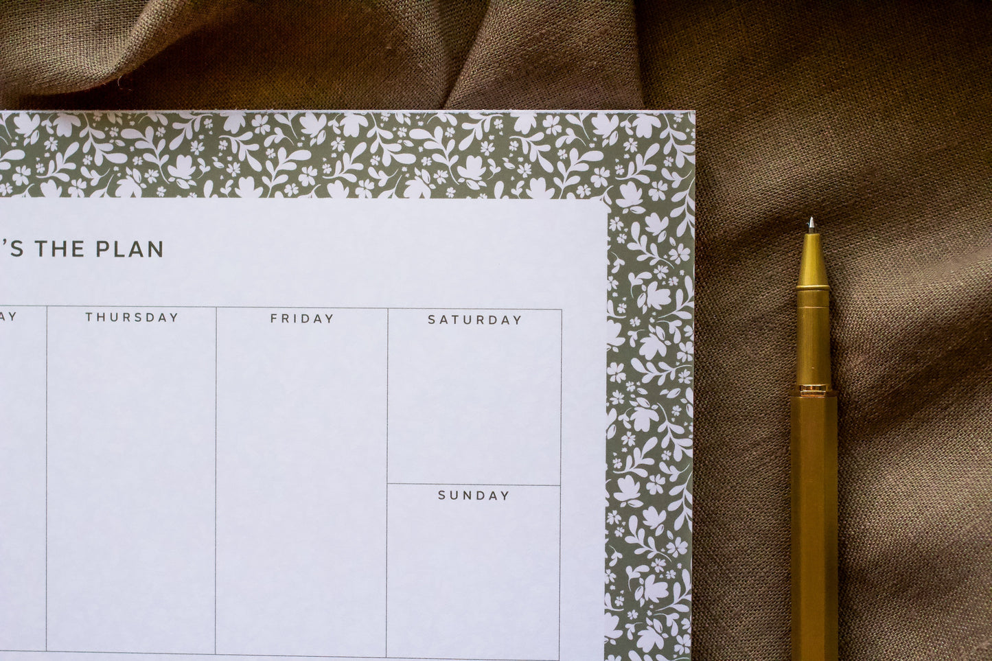 Ditsy Flora Weekly Planner